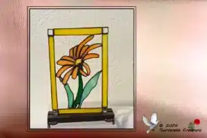 Vitrail Tiffany Cadre Gerbera