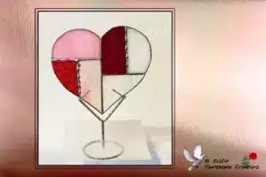 Vitrail Tiffany Coeur Multicolore