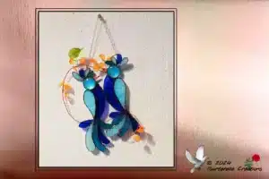 Vitrail Tiffany Couple D'oiseaux De Paradis