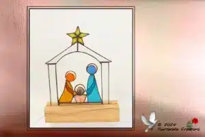 Vitrail Tiffany Crèche