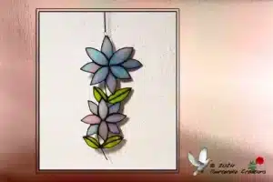 Vitrail Tiffany Duo De Fleurs