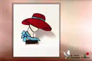 Vitrail Tiffany Femme Au Chapeau