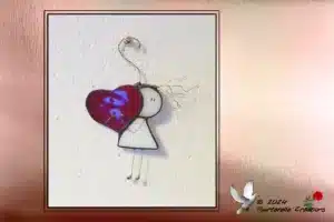 Vitrail Tiffany Femme Coeur