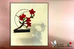 Vitrail Tiffany Fleurs De Sakura Lune