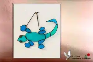 Vitrail Tiffany Lézard