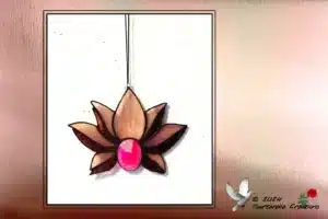 Vitrail Tiffany Lotus Cabochon