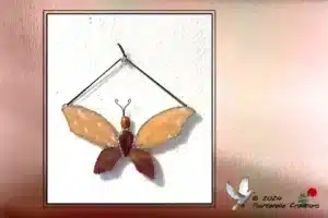Vitrail Tiffany Papillon Crème