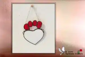 Vitrail Tiffany Patte Coeur