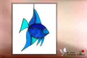 Vitrail Tiffany Poisson Bleu