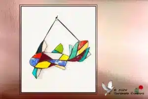 Vitrail Tiffany Poisson Multicolore