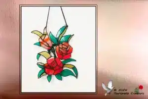 Vitrail Tiffany Roses Orange