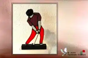 Vitrail Tiffany Golfeur