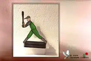 Vitrail Tiffany Joueur De Baseball