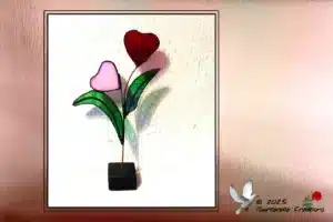 Vitrail Tiffany Coeurs Sur Tige