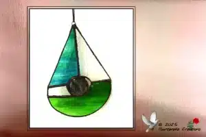 Vitrail Tiffany Goutte verte