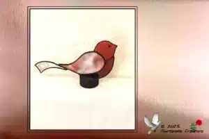 Vitrail Tiffany Oiseau violet
