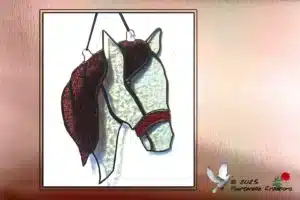 Vitrail Tiffany Tête de cheval