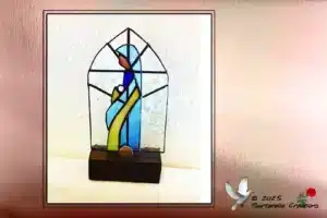 Vitrail Tiffany Vierge et l'enfant