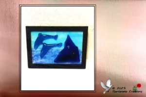 Vitrail Tiffany Tableau dauphins