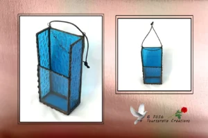 Vitrail Tiffany Boîte étui bleu