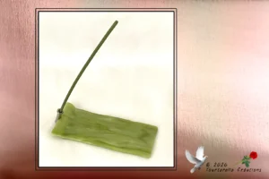 Vitrail Tiffany Porte encens vert clair