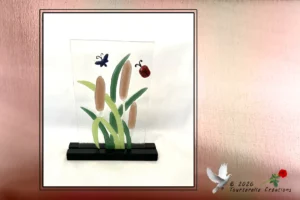 Vitrail Tiffany Tableau roseaux